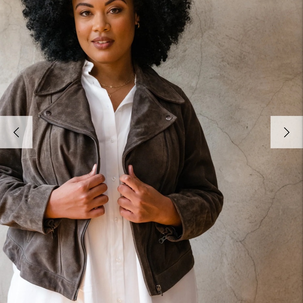 NWT Maha Suede Leather Jacket - Picture 1 of 10